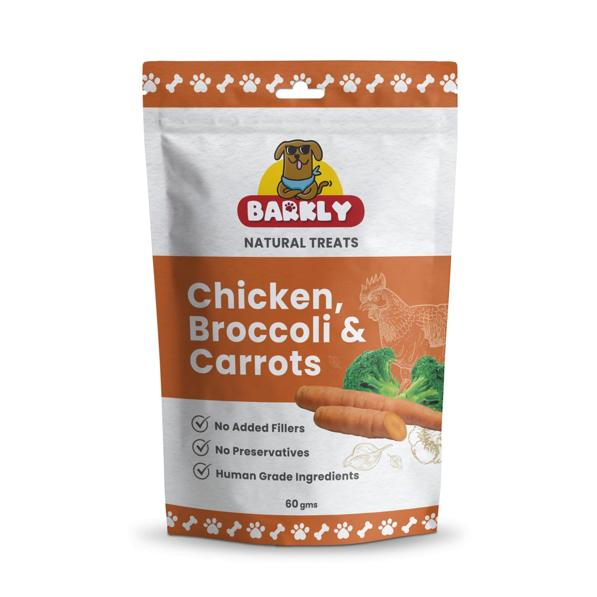Curated visual reference: Fresh Look at Chicken Broccoli Carrot Dog Treats Barkly Treats