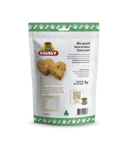'Veggies' dog treat biscuits in a bag labeled with the product name