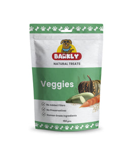 Assorted 'Veggies' canine snacks made with vegetable ingredients