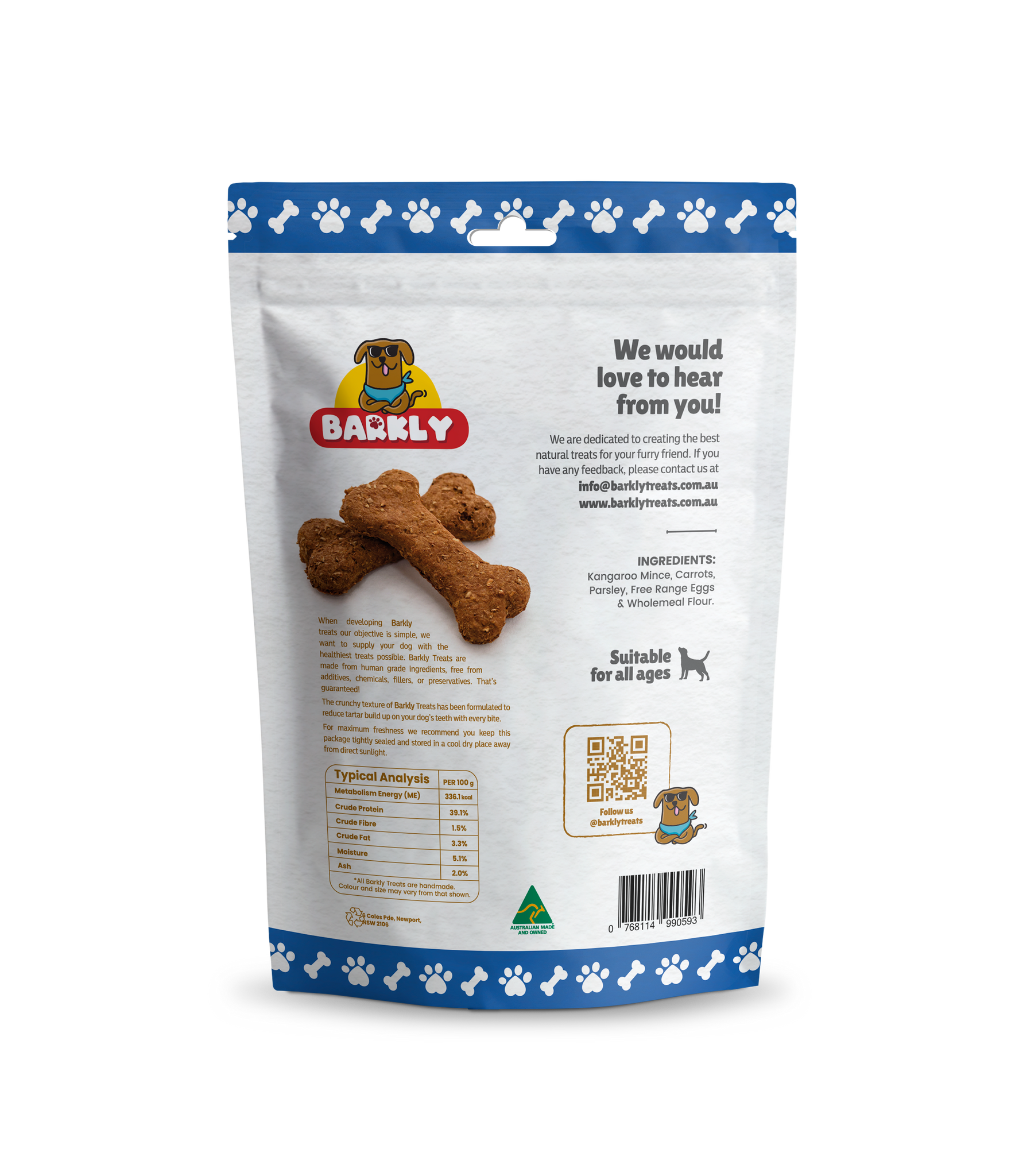 kangaroo carrots dog crunchy natural treats