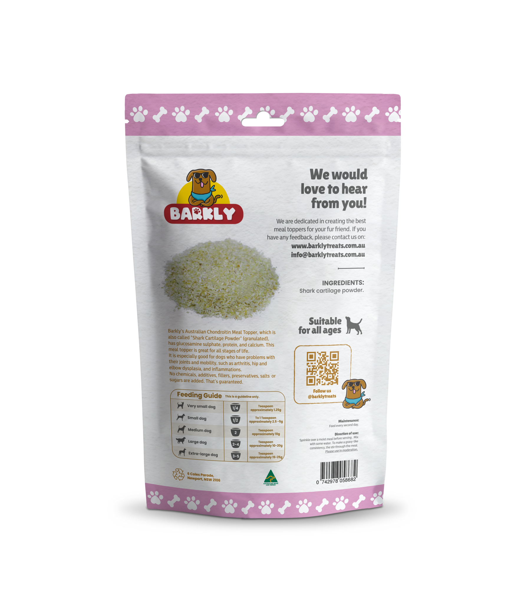 Chondroitin Meal Topper for dogs