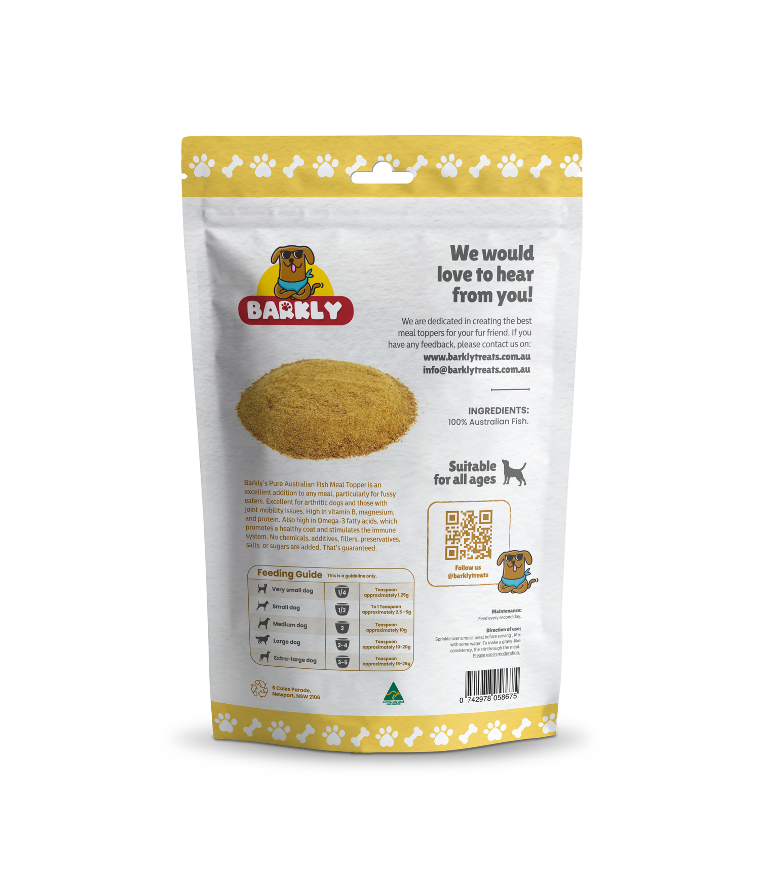 Fish Meal Topper for dogs