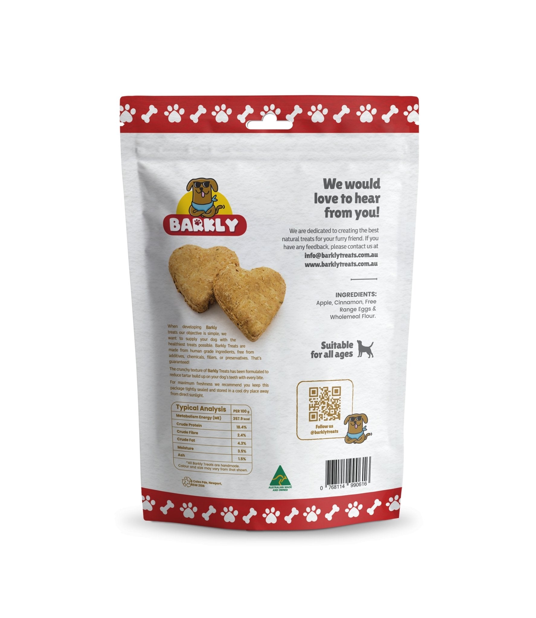 apple cinnamon dog natural crunchy treats