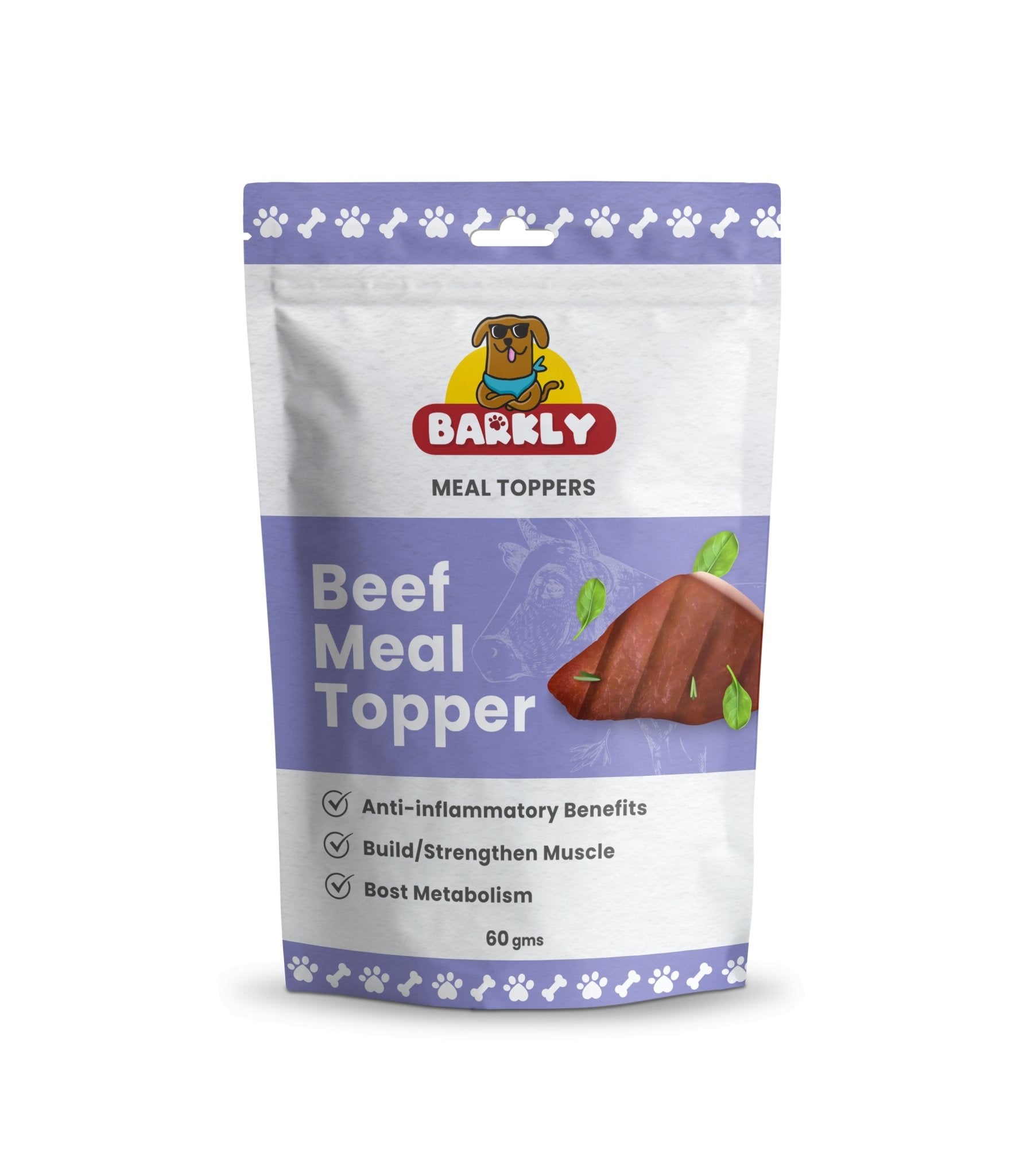 beef dog meal topper